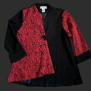 NEW NorthStyle Floral Blazer Red & Black sz S